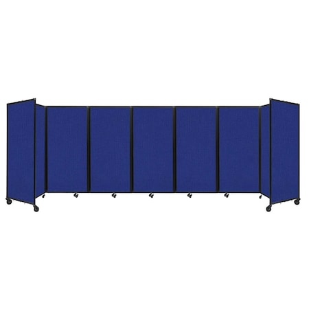 Versare Room Divider 360 Folding Portable Partition 19'6" x 6' Royal Blue Fabric 1172705